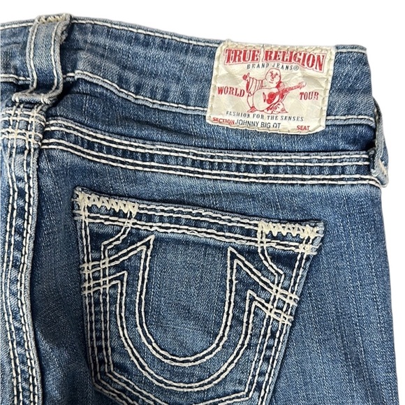 True Religion Johnny Big QT Women's Blue Denim RN#112790 Straight Leg Jeans 26 - Picture 4 of 8